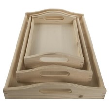 Wooden Serving Tray with Handles / Serving Tea Breakfast Wood Kitchen Platter  