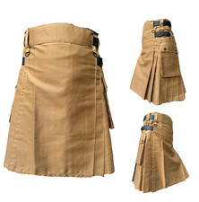 Men Beige / Khaki with Black