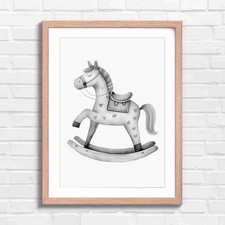 Whimsical Wooden Rocking Horse