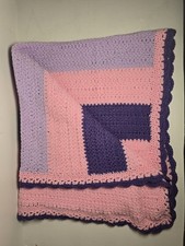 Handmade Crochet Blanket Multicolour Medium Size 