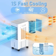 Mobile Air Conditioners, Upgraded 3-side Air Intake 85W Evaporative Air Cooler