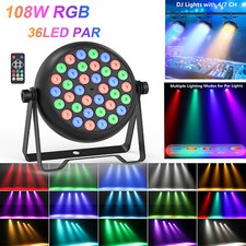 120W 36LED RGB Par Can Light Remote DMX Beam Wash Stage Lighting DJ Disco Lights