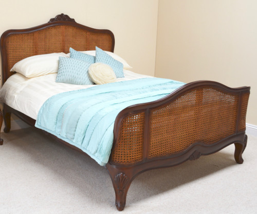 French rattan bed - rattan,