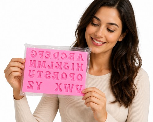 Silicone alphabet letter mould - alphabet,