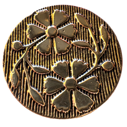 Gold effect floral - 35, shank