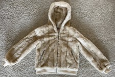 RARE VINTAGE JUICY COUTURE BLONDE FAUX FUR JACKET COAT Y2K SIZE XS/14 GIRLS EUC!