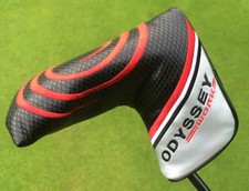 Original Odyssey Black & Red Works Blade Putter Head Cover Magnetic UK Stock