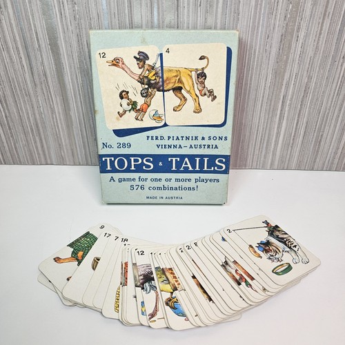 Vintage tops and tails - tails, card