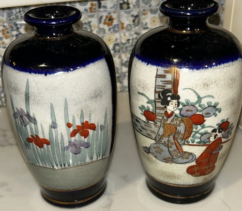 Pair antique japanese satsuma - antique,