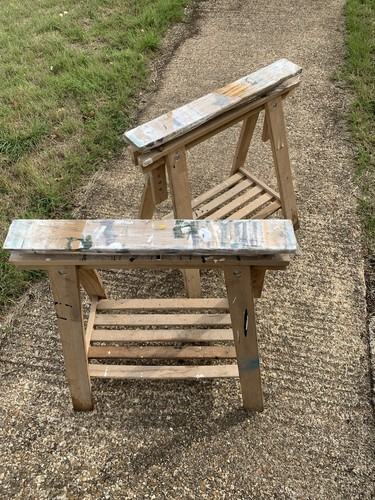 Ikea wooden trestles - trestles, pair