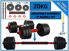20kg Dumbbells Barbell Set with Connecting Rod Adjustable Dumbbell Home Gym 36-1