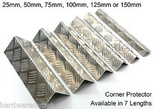 Folded Angle Wall Corner Protector Brushed Steel Aluminium Brass Chequer 90Ø 