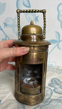 Lampada ad olio antica di ottone - Antique brass oil lamp