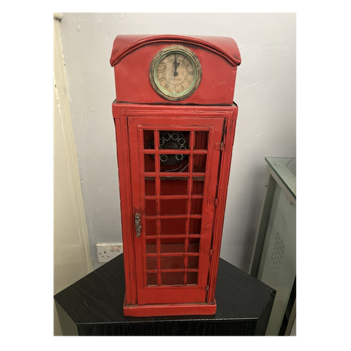 Vintage red british telephone - red,