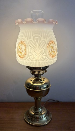 Vintage brass oil lamp style - vintage,