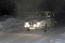 Risto Minkkinen Kyosti Jarvikallio Saab 96 V4 Arctic Rally January- Old Photo