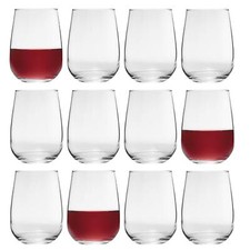 12x LAV Gaia Extra Large Stemless Wine Glasses Red White Drinking 590ml