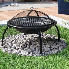 23" Round Fire Pit Folding Lag