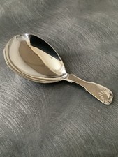 RARE SOLID SILVER VICTORIAN HALLMARKED CADDY SPOON DAVID REID NEWCASTLE 1856
