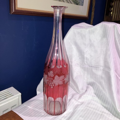 Bohemian glass decanter - bohemian,