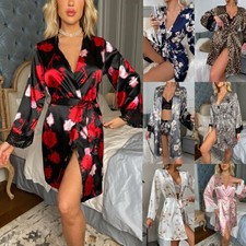 Womens Lace Satin Silk