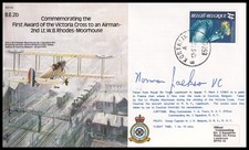 WWII Victoria Cross Winner NORMAN JACKSON VC Signed RAF B3c B.E.2b Bomber Cover