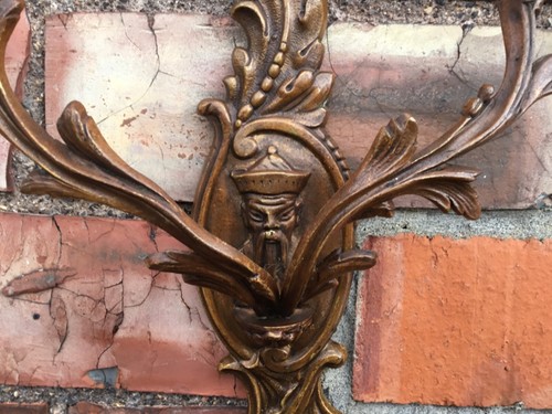 Antique french bronze wall - french,