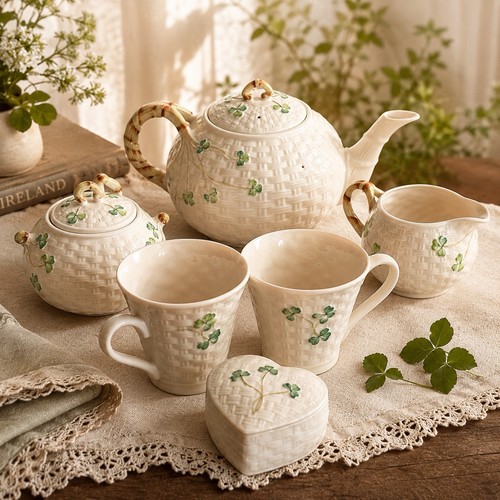 New belleek ireland shamrock - new,