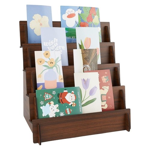 Wooden greeting card display - greeting,