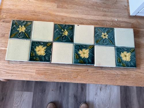 Antique fireplace tiles - 3,