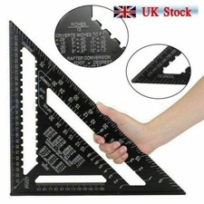 7/12 inch Roofing Speed Square Aluminium Rafter Angle Measuring Triangle Guide