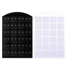 Plastic Display Stand Earring Shelf Rectangle Jewelry Display Holder 48 Holes