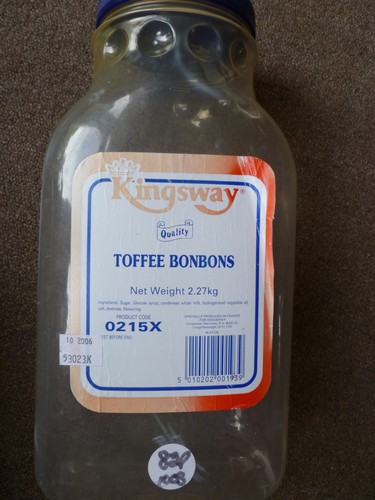 Tall vintage plastic sweet jar