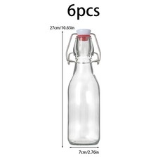 6PCS Clip Top Glass Bottles