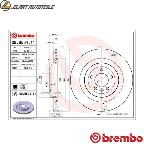 Brake discs b504 - 2x,