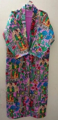 Indian cotton kantha quilt - cotton,