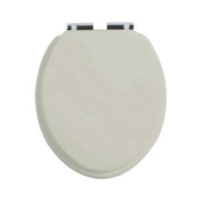 Heritage Ivory Lace Toilet Seat with Soft Close Chrome Hinges