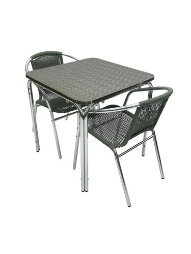 Grey rattan garden - grey,