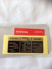 Honda Z50 Gorilla C90 Monkey Bike Warning Decal C90 C50 CBX