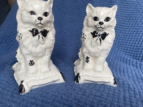 Staffordshire pair cats - staffordshire, of