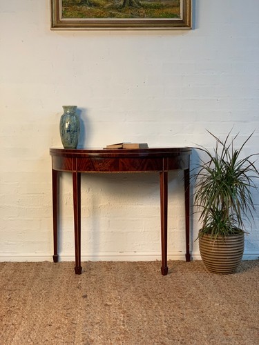 Antique mahogany demi lune - antique,