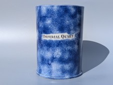 Antique 19th Century Victorian Blue Sponge Ware Imperial Quart Tankard Pub