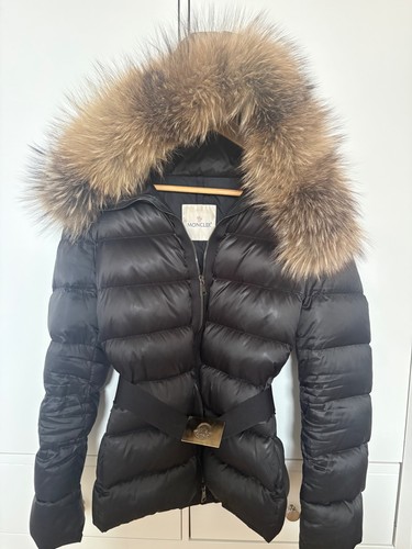 Moncler black real fur - , hooded