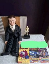 Goosebumps Style Ventriloquist  Dummy Doll,Curly Spinner & Books.