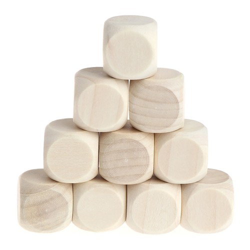 Wooden dice - wooden,