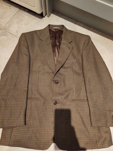 Vintage mens brown check - mens, 42
