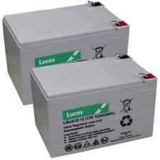 Pair of Lucas 12v 12ah LSLA12-12 Mobility Scooter Buggy Batteries