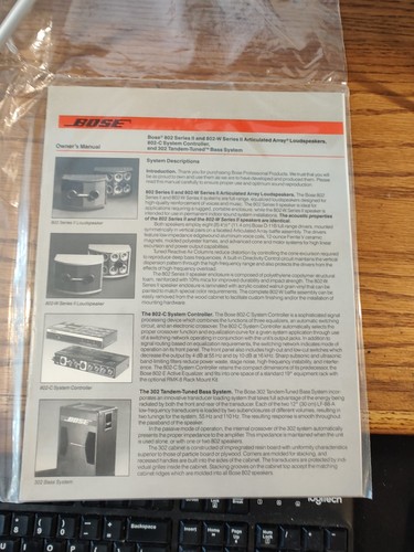 Bose 802 302 owner user - 802,