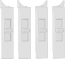 4 Pcs Window Tilt Latch  Spring Loaded Sliding Window Tilt Latch Snap-In White P