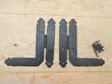 Vintage Old English Antique Style Hand Forged H L Hinges Iron Door Butt Hinges